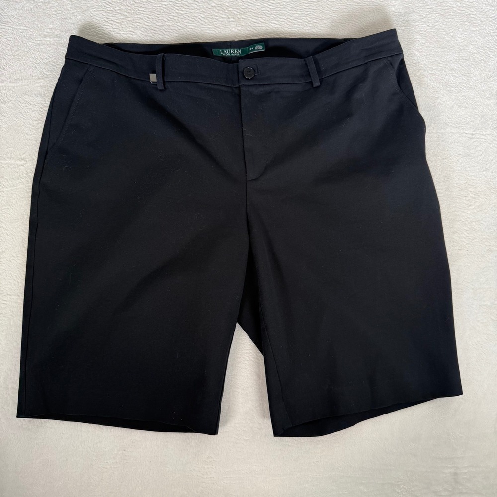 Lauren Ralph Lauren Chino Bermuda Shorts 18W Black Womens
